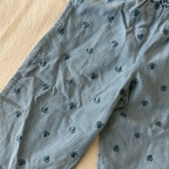 NWT DISNEY Minnie Mouse Wide Leg Denim Pants girls size 5/6 - Picture 6 of 9